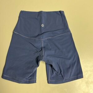 Blue Lululemon Align Biker Shorts 6”